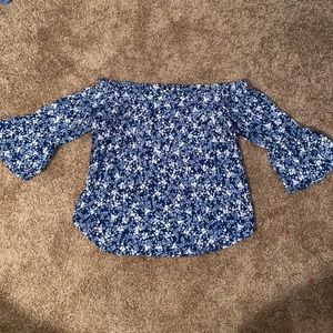 Floral off the shoulder blouse